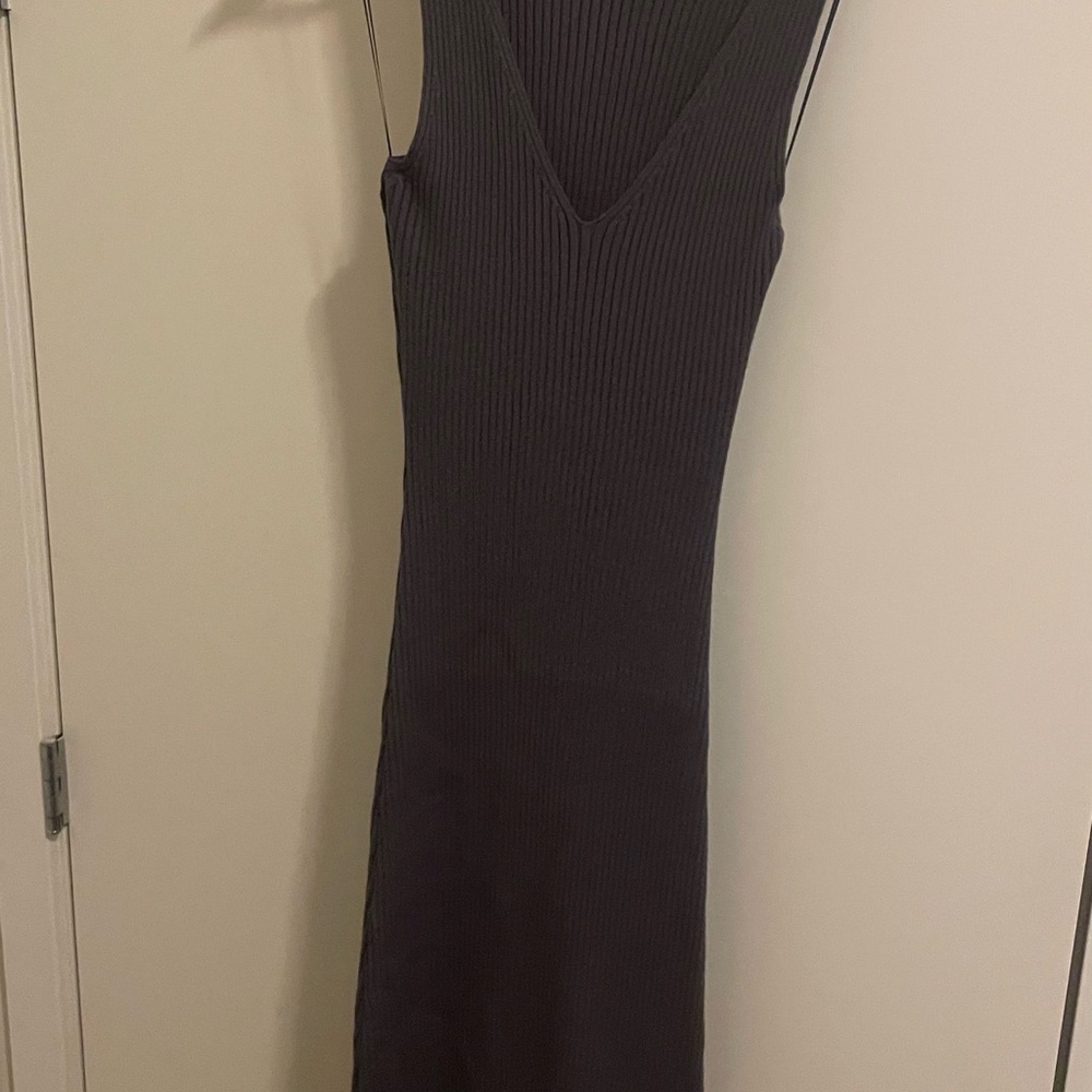Mahina Charcoal Strapless Dress